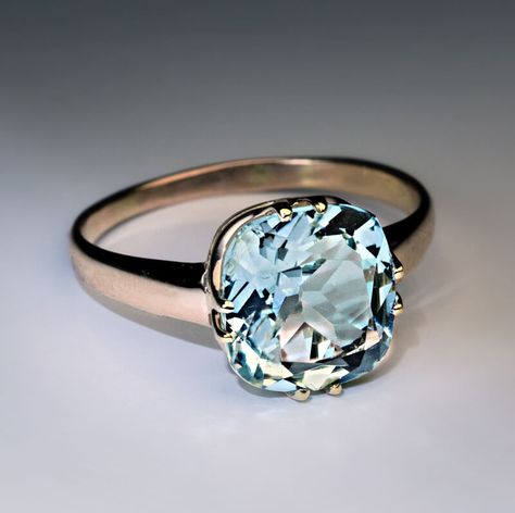 Aquamarine engagement ring vintage