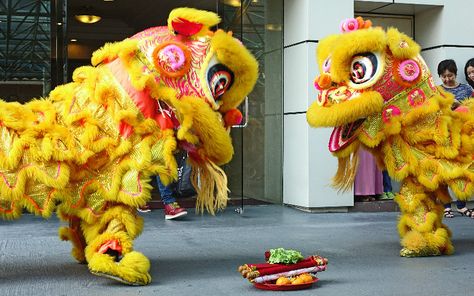 Chinese New Year Sayings, Lion Dance Costume, Nyc February, Chinese New Years, Presidents Day Weekend, Chinese Lion Dance, Chinese Lion, Photo Scavenger Hunt, Chinese Dance