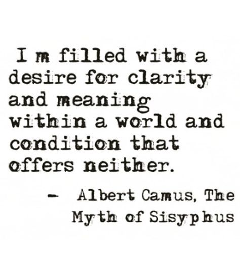 Nihilism Quote, The Myth Of Sisyphus, Existentialism Quotes, Albert Camus Quotes, Camus Quotes, Gabriel Garcia Marquez, Literature Quotes, Life Quotes Love, Albert Camus