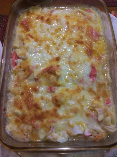 Baked Seafood Au Gratin, Creamy Seafood Casserole Recipes, Lobster Au Gratin Recipe, Simple Seafood Casserole, Salmon Au Gratin, Cheesy Seafood Casserole, Shell Fish Recipes, Shrimp And Crab Casserole Recipes, Best Seafood Casserole Recipes