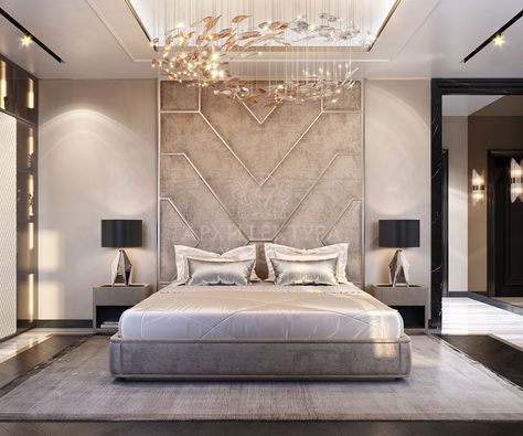 STYLISH BEDROOM on Behance Upholstered Wall Panels, Stylish Bedroom Design, Upholstered Walls, Wooden Bed Design, Modern Luxury Bedroom, Bad Inspiration, Luxury Bedroom Design, Ceiling Design Bedroom, Dekorasi Kamar Tidur