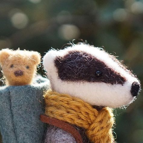 Woodlanders | Needle Felting on Instagram: "Bill the badger and his ted from the last update. ❤️ Thank you so much to everyone who purchased. I’m currently packaging up your orders. 📦🐶🦥🦦🦡🌿 Thank you also to those who have bought my other products! I’ve now got some tea towels and greetings cards which are available throughout the month. 😊 Only a small range at the moment but I’m working on some more designs. ❤️ . . . #needlefelting #needlefeltedanimal #badgersofinstagram #britishwildlife #campaignforwool #makersgonnamake #isleofwight #smallbusinessuk #slowliving #cottagecore" Small Business Uk, British Wildlife, Needle Felted Animals, Isle Of Wight, Felt Animals, Greetings Cards, Badger, Thank You So Much, Needle Felting