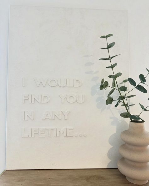 “I Would Find You In Any Lifetime…” 🤍🤍🤍 ~ Order via DM or Link in Bio ~ 🫶 #iwouldfindyouinanylifetime #texturedart #texturedpainting #3dpainting #neutral #neutraldecor #neutralhome #quotes #quotestagram #quotesoncanvas #personalised #personalisedgifts #baby #babygiftideas #nurserydecor #mumstyle #mumsofinstagram #neutralnursery #nurseryinspo #homeinspo #interiorstyling #wallart #custommade #uksmallbusiness Mum Fashion, Nursery Inspo, 3d Painting, Canvas Quotes, Neutral Decor, Find You, Nursery Neutral, Diy Canvas Art, Diy Canvas