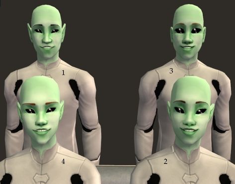 Mod The Sims - Multiple Pollination Technicians - with or without custom genetics Sims 2 Alien Cc, Sims 2 Skin, Sims Wallpaper, Skin Colour, Skin Colors, The Sims 2, Eye Painting, Large Eyes, Free Software