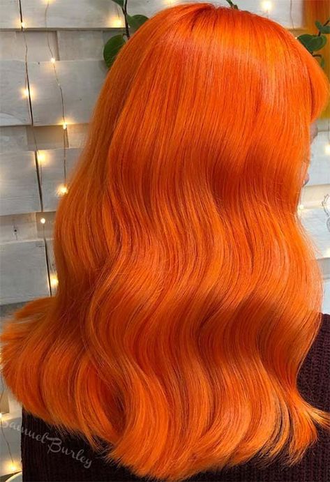 How to Choose the Perfect Orange Hair Color for Your Skin Tone  #hair #haircolor #hairstyles #orange #orangehair Burnt Orange Hair Dye, Burnt Orange Hair, Orange Hair Dye, Orange Hair Color, Cheveux Oranges, Hair Dye Brush, Hair Color Orange, Dramatic Hair, Ginger Hair Color