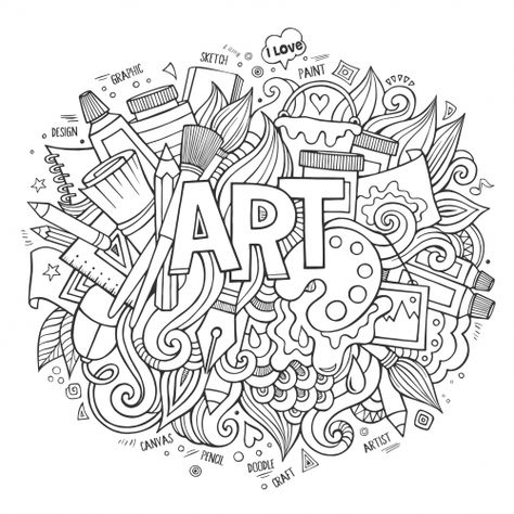 Art Black and White Doodle Page - KidsPressMagazine.com Book Printables, Doodles Bonitos, Classe D'art, Doddle Art, Doodle Pages, صفحات التلوين, Doodle Inspiration, Doodle Art Drawing, Black And White Artwork