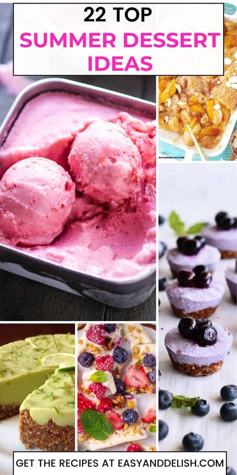 Check out these 20+ best summer desserts!  They are easy, light, healthy, refreshing, and fun to make, helping you beat the heat! Among them are no-bake treats with seasonal fruits perfect for picnics, parties, and cookouts. Summer Dessert Ideas, Best Summer Desserts, Hot Season, Summer Foods, Easy Summer Desserts, Themed Desserts, Global Cuisine, Delish Recipes, Eat Dessert First