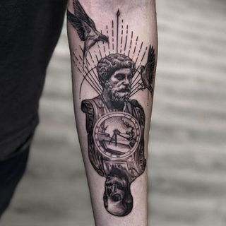 #wisstoictattoos hashtag on Instagram • Photos and Videos Black And White Tattoos, Seneca The Younger, White Tattoos, Philosophy Books, Best Sleeve Tattoos, Best Tattoo Designs, Marcus Aurelius, White Tattoo, Forearm Tattoos