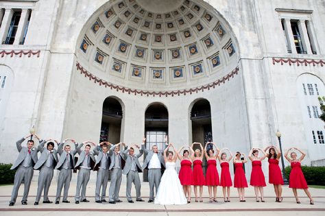 Wedding at Ohio State. cute :) Ohio State Wedding Ideas, Ohio State Wedding, Photo Gifts Diy, Buckeye Nation, Diy Wedding Gifts, Wedding Engagement Pictures, The Ohio State University, Let's Get Married, Ohio State University