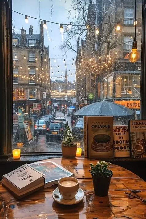 Nyc Coffee Shop Aesthetic, Nyc October, Window Views, 2024 Aesthetic, Fall Mood Board, Coffee Shop Aesthetic, Counter Height Dining Table, Autumn Scenes, Autumn Scenery