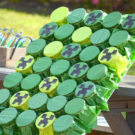 Minecraft Party Ideas | Fun365 Poke A Creeper Game, Minecraft Punch Game, Minecraft Trunk Or Treat Ideas For Cars, Trunk Or Treat Minecraft, Minecraft Trunk Or Treat, Creeper Pinata, Minecraft Party Activities, Minecraft Birthday Party Games, Minecraft Pinata