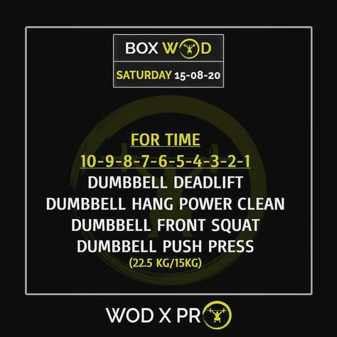 Push Press Crossfit, Squat Wod Crossfit, Dumbbell Power Clean, Dumbbell Crossfit Wod, Dumbell Crossfit Workout, Wod Dumbbell Workouts, Dumbell Wod Crossfit, Crossfit Dumbbell Workout, Dumbbell Crossfit Workout