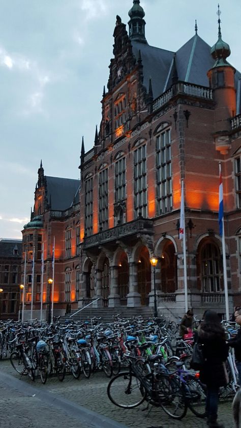 University of groningen❤ a trip i took last april with my twin ! He is now attending uni here! University Of Amsterdam Campus, Netherlands Student Life, Netherlands University, Groningen University, Vision Wallpaper, Netherlands Aesthetic, University Of Amsterdam, Groningen Netherlands, Manifesting Success