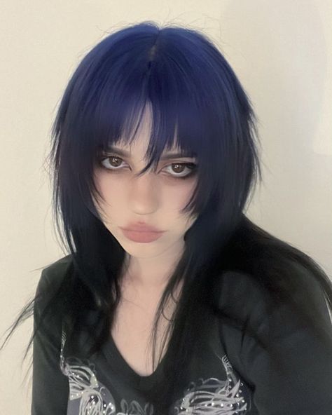 Soft Ideas, Dark Blue Hair, Hair Inspiration Short, Alternative Hair, Dye My Hair, Hair Reference, Instagram Model, Hair Inspo Color, Plaits