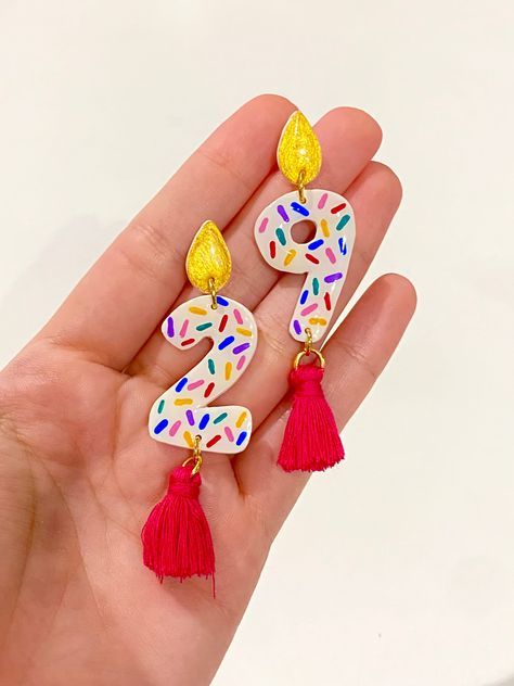 Number Earrings, Birthday Earrings, Girl Earrings, Pink Tassel, Jewelry Birthday, Girls Earrings, Birthday Fun, Party Birthday, Birthday Girl