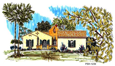 Spanish Style Homes Plans, Courtyard House Plans, Mediterranean Home Decor, Spanish Style Home, French English, Casas Coloniales, Spanish Style Homes, Exterior Makeover, Traditional House Plans