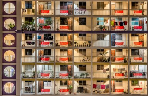 https://flic.kr/p/X5pMxo | Colorful squares | Colorful HDB in Singapore during National Day History Of Singapore, Photo Board, Beautiful Windows, Photo Boards, Kyoto Japan, National Day, Tattoo Inspo, Kyoto, Singapore