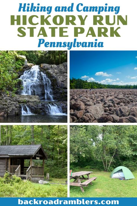 State Park Camping, The Poconos, East Coast Travel, Waterfall Hikes, Camping Locations, Autumn Park, Camping Glamping, Swimming Holes, Camping And Hiking