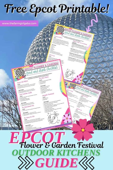 Take your tastebuds on a culinary adventure by visiting the outdoor kitchens at this year's 2022 Epcot International Flower And Garden Festival. Follow this helpful Walt Disney World travel tips. Download a Free Epcot Flower & Garden Food & Drink Checklist. Use this Disney printable on your culinary adventure. Disney World Travel, Epcot Flower And Garden Festival, Whipped Honey, Orange Blossom Honey, White Sangria, Disney Printables, Kitchen Guide, Blonde Ale, Epcot Food