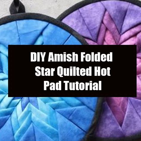 DIY Amish Folded Star Quilted Hot Pad Tutorial home diy videos home and garden diy and crafts hot pad diy crafts 2023 quilted hot pad Diy Crafts 2023, Home Diy Videos, Hot Pads Diy, Hot Pads Tutorial, Folded Star, Crafts 2023, Folded Fabric, Fabric Stars, Glass Of Water