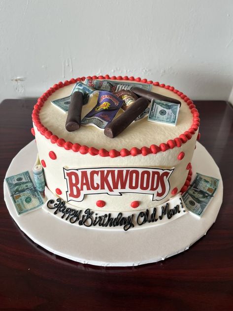 Backwoods Birthday Cake, Backwoods Cake, Bf Bday, Hundred Dollar Bills, 22nd Bday, 19th Birthday Cakes, 25th Birthday Cakes, Bottle Cake, Birthday Plans