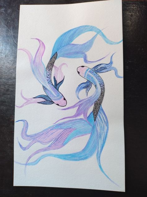 Koi Fish Alcohol Markers, Brain Dumping, Koi Fish Drawing, Fish Drawing, Beta Fish, Makeup Artist Tips, Fish Drawings, Fish Painting, Alcohol Markers