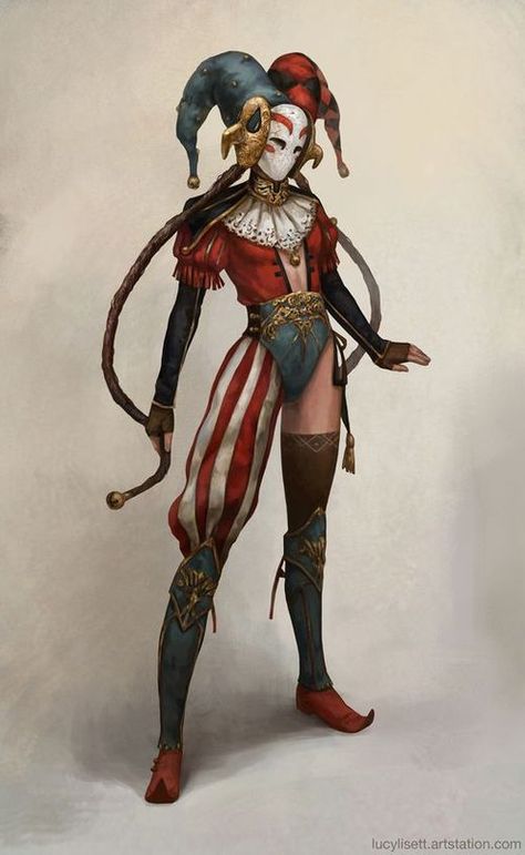 art, clown, and fantasy image Jester Outfit, Heroic Fantasy, 다크 판타지, Male Character, 판타지 아트, Fantasy Rpg, Fantasy Inspiration, 영감을 주는 캐릭터, Character Creation