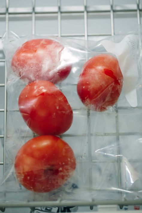 How to Freeze Tomatoes: Easy Step-by-Step Freezing-Tomato Guide | Kitchn Freezing Tomatoes, Southern Tomato Pie, Preserving Tomatoes, Freezing Vegetables, Freezing Fruit, Tomato Season, How To Peel Tomatoes, Tomato Pie, Garden Veggies