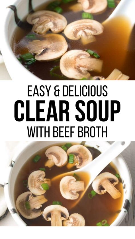 Warm up with an easy Japanese clear soup recipe that brings comforting flavors straight from Japan. This recipe uses classic clear soup ingredients like mushrooms and ginger for a wholesome, clear broth Japanese soup. Ideal for light meals or clear soup for upset stomach. Try this soothing clear Japanese soup tonight! Healing Asian Soup, Clear Soups Vegetarian, Chinese Clear Soup, Japanese Soup Aesthetic, Easy Clear Soup Recipes, Easy Meals To Make When Sick, How To Make Clear Soup, Simple Asian Soup, Easy Japanese Soup