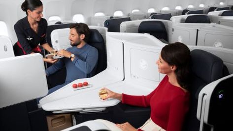 Inside Air France's new business class cabin | CNN Business Class Travel, Fly Air, Airline Seats, Spirit Airlines, Air Traffic Control, Dude Ranch, Flight Deals, Airline Flights, Domestic Flights