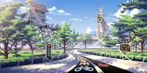 #Culture Japan, #futuristic, #seasons, #Japan, #summer, wallpaper Solarpunk Wallpaper, Japan Anime City, Landscape Anime, Summer Japan, The 4 Seasons, Next Wallpaper, Japan Summer, Free Wallpaper Backgrounds, Future Wallpaper