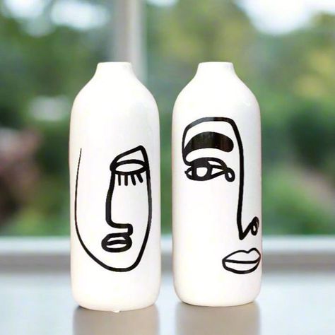 • Free Delivery • Set of 2 Face Ceramic Vases Large • https://lindoliving.co.uk/products/set-of-2-monochrome-face-ceramic-vases Uk Products, Ceramic Vases, Large Vase, Free Delivery, Vase, Ceramics, Quick Saves