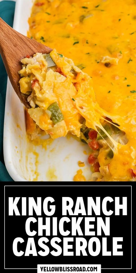 King Ranch Chicken Casserole Best Butter Tart Recipe, Casseroles Easy, Chicken And Peppers, Cowboy Cooking, Chicken Mexican, King Ranch Chicken Casserole, King Ranch Chicken, Chicken Casseroles, Southern Comfort Food