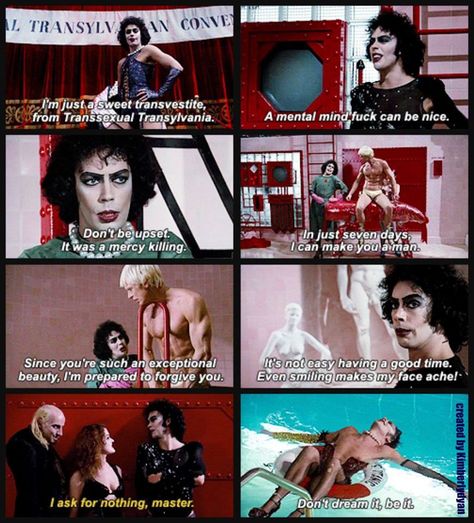 Created by Kimberlydyan ~ Rocky Horror Picture Show Rocky Horror Quotes, Horror Quotes, Show Quotes, Rocky Horror Show, Tim Curry, The Rocky Horror Picture Show, German Quotes, Horror Picture Show, Rocky Horror Picture Show