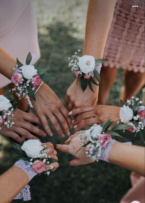 Bridal Fishtail Braid, Bouquet Toss, Long Hair Wedding Styles, Flower Corsage, Diy Wedding Flowers, Nontraditional Wedding, Wrist Corsage, On The Moon, Wedding Flower