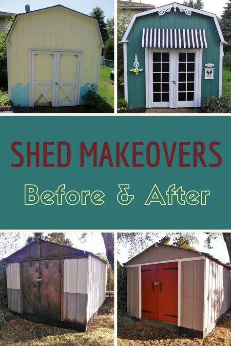 Backyard sheds present amazing design opportunities. If your shed is lacking in style, take heart. These stunning shed makeovers will inspire you to create a space that is as beautiful as it is functional. These 5 shed makeovers blew us away. Shed Landscaping Ideas, Shed Conversion Ideas, Shed Storage Ideas, Shed Landscaping, Shed Makeover, Living Pool, Backyard Sheds, Metal Shed, Backyard Shed