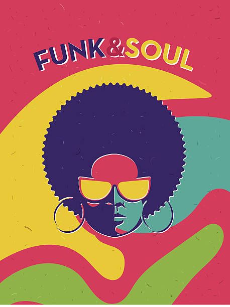 Funky Music Poster, Funky Illustrations, Festa Black, Music Title, Soul Logo, Guitar Illustration, Dj Art, Funk Music, Funky Music