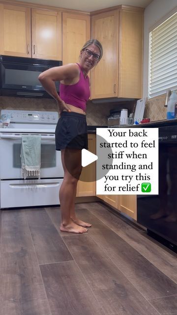 Lower Back And Sides Exercises, Exercise For Stiff Lower Back, Strength Lower Back Exercise, Unlock Your Lower Back, Low Impact Exercises For Bad Back, Your Back, Back Exercises, Lower Back, Stand Up