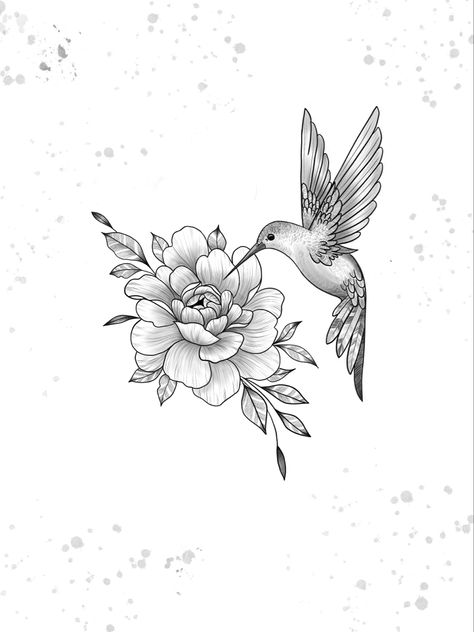 bird flower rose peony hummingbird Hummingbird Holding Flower Tattoo, Hummingbird With Flower Tattoo, Hummingbird Shoulder Tattoo, Hummingbird Tattoo With Flowers, Hummingbird Flower Tattoos, Floral Back Tattoos, Daffodil Tattoo, Cool Wrist Tattoos, Mom Tattoo Designs