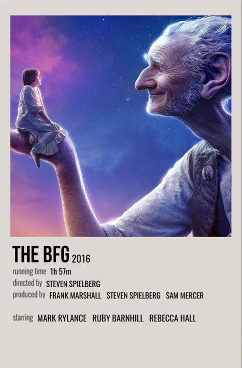 The Bfg Movie Poster, The Bfg Wallpaper, Bfg Movie, Polaroid Movie Poster, Movie Poster Room, The Bfg, Disney Movie Posters, Pause Button, Iconic Movie Posters