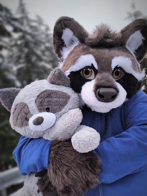 Raccoon Fursuit, Raccoon Fursona, Water Deer, Cool Fursuits, Fursuit Head, Base Ideas, River Otter, Animal Costumes, Labrador Puppy