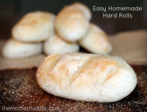 Easy Homemade Hard Rolls Hard Rolls, Shopping For Christmas, Unique Gift Guide, Meatball Subs, Hot Sandwich, Dinner Rolls Recipe, Sausage And Peppers, Bread Roll, Bread Recipes Homemade