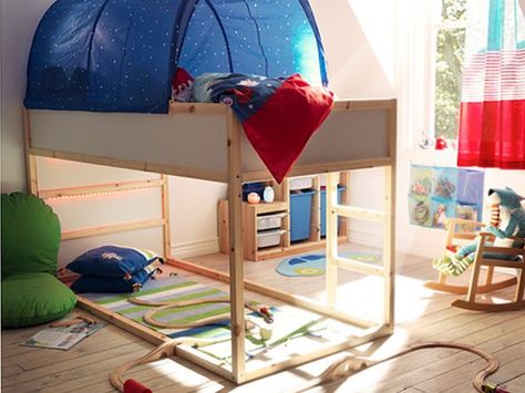 25 brilliant Ikea hacks Kura Bed Ideas, Ikea Tent, Ikea Bedroom Sets, Cama Ikea Kura, Ikea Kids Bedroom, Lofted Bed, Sensory Space, Bed Ikea, Cama Ikea