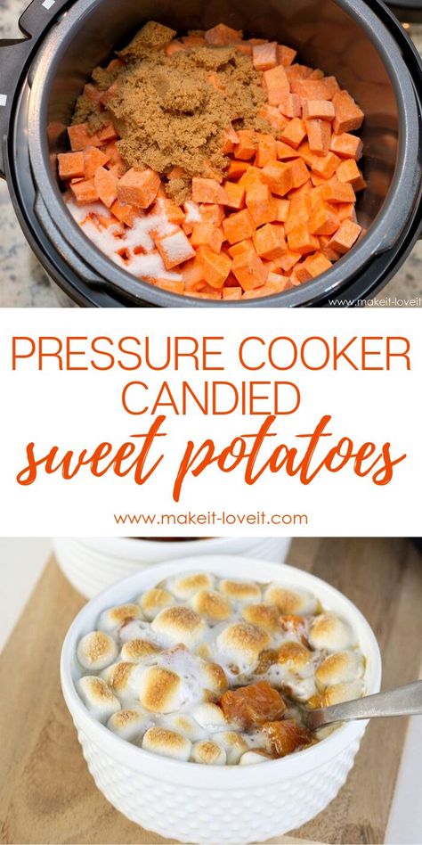 Sweet Potato Casserole Instant Pot, Canned Sweet Potato Recipes, Thanksgiving Sweet Potato Recipes, Pressure Cooker Sweet Potatoes, Sweet Potatoes With Marshmallows, Thanksgiving Dish, Multi Cooker Recipes, Sweet Potato Thanksgiving, Freeze Sweet Potatoes