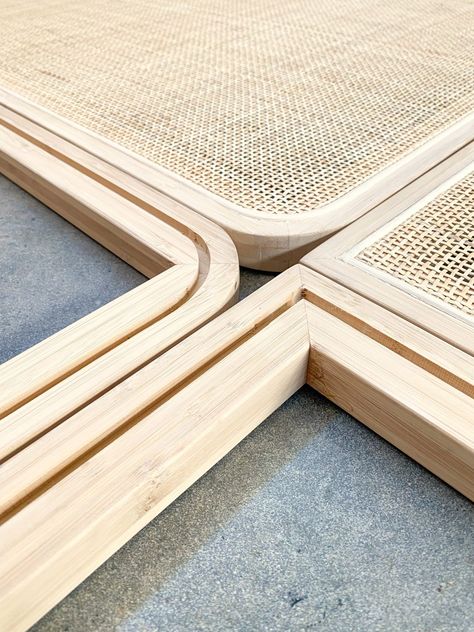 Rattan Cane Webbing Installation | House of Bamboo Rattan Wall Panelling, How To Install Cane Webbing, Rattan Screen, Round Gazebo, Cane Webbing, Bamboo Panels, Rattan Cane, Staircase Wall, Jewellery Showroom