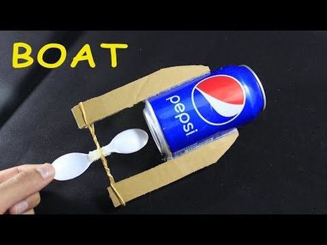 How To Make SPEED BOAT From Cardboard - YouTube Cardboard Boat, Boat Crafts, Cardboard Toys, Diy Boat, Boat Projects, Speed Boat, Stem Projects, Kids Wood, Science Experiments Kids