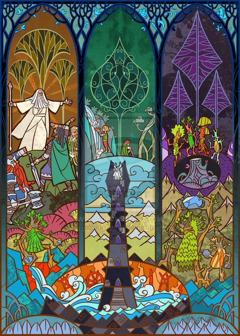 The Shepherd Of The Forest | 17 Passages From "Lord Of The Rings" Beautifully Recreated In Stained Glass Middle Earth Art, Lotr Art, Tolkien Art, Heroic Fantasy, Jazz Age, Jrr Tolkien, Legolas, Arte Fantasy, Stained Glass Window