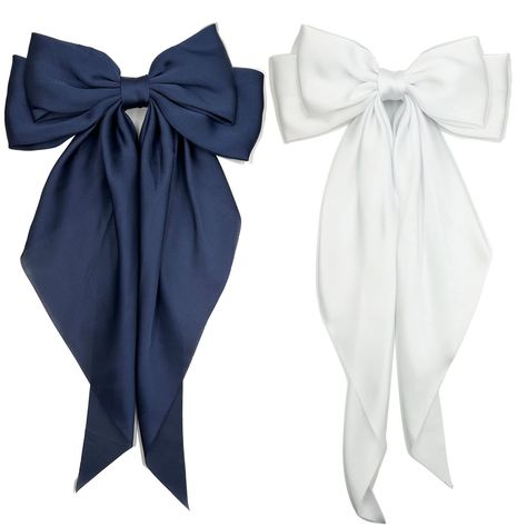 PRICES MAY VARY. 【High Quality Hair Bows】Our large hair bows fabric is made of preium satin silk. The metal hair clip is attached to the back of the hair bow. The soft and durable hair bows is ideal for girls women daily outfits. 【Hair Barrettes Bow Size】The length of our big hair barrettes bows for women and girls is about 8 inches. The length of the clip is about 3.2 inches. Our silky satin hair bow clips with long tail is ideal for girls women daily outfits. 【Multi-color Hair Bows Options】Our Silk Hair Bow, Hairpin Accessories, Large Hair Bows, Hair Slides, Multi Colored Hair, 90s Hairstyles, Hair Accessories Clips, Metal Hair Clips, Metal Hair