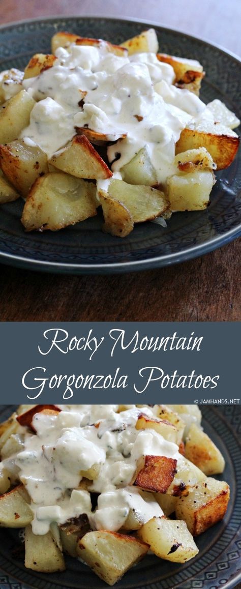 Gorgonzola Potatoes, Gorgonzola Recipes, Gorgonzola Sauce, Vidalia Onion, Seasoned Potatoes, Idaho Potatoes, Potato Side Dishes, Potato Dishes, Side Recipes