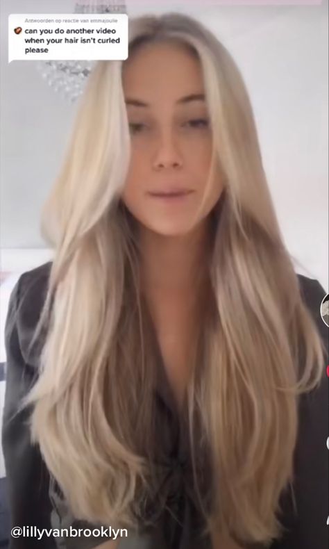 Long Blonde Hair With Layers Side Part, Long Blonde Hair Side Part, Becker Chicaiza Haircut, Layered Blonde Hair Long, Lily Van Brooklyn Hair, Blonde Haircuts Long, Blonde Long Hair With Layers, Long Blonde Haircuts, Long Blonde Layers